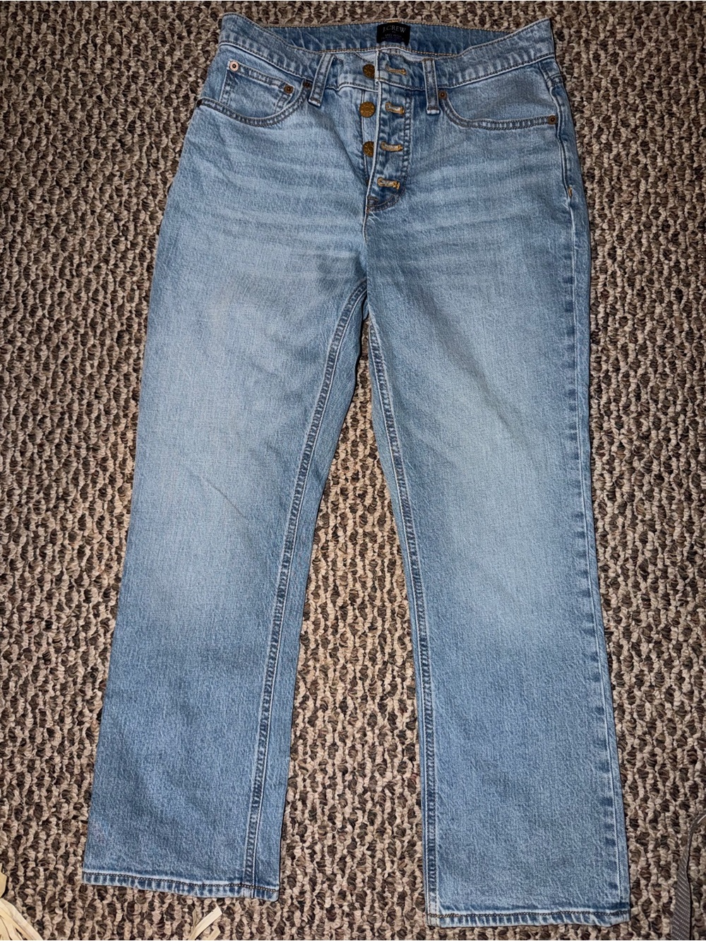 J. Crew High-Rise Light Blue Button-Fly Jeans
